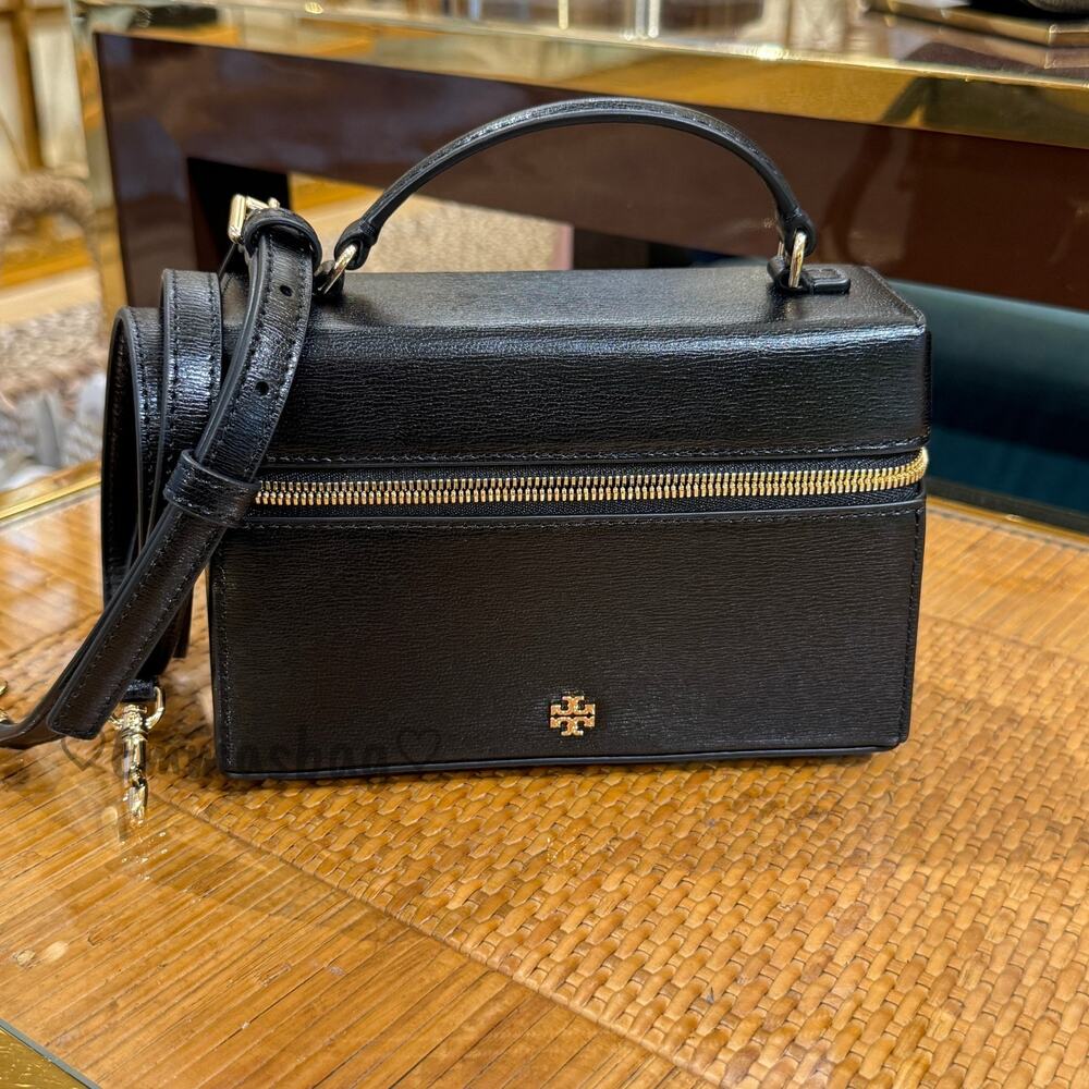 Tory Burch Rory Textured Vanity Bag 183720 BLACK $345